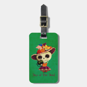 Mexicaanse dag van het dode meisje bagagelabel