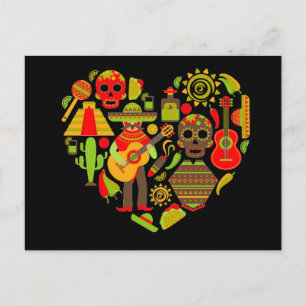 Mexicaanse dag van het dode Mexico Briefkaart