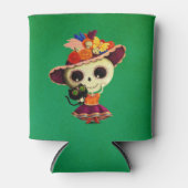 Mexicaanse dag van het dodenmeisje blikjeskoeler (Voorkant)