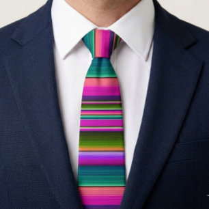 Mexicaanse Deken Fiesta Strepen Kleurrijk Serape Stropdas