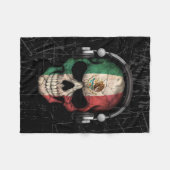 Mexicaanse dj-schedel met hoofdtelefoon fleece deken (Voorkant (Horizontaal))