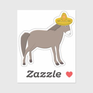 Mexicaanse Donkey Day of the Dead Sticker