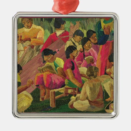 Mexicaanse dorpscène metalen ornament (Voorkant)