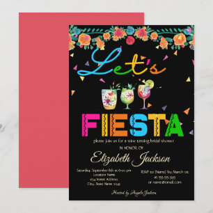 Mexicaanse Drankjes Fiesta Bruidsfeest Kaart