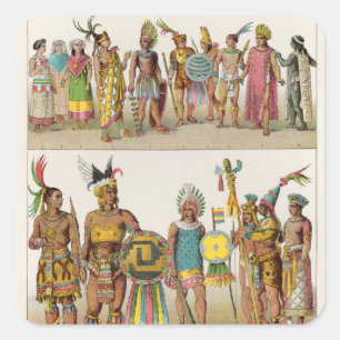 Mexicaanse dress vierkante sticker