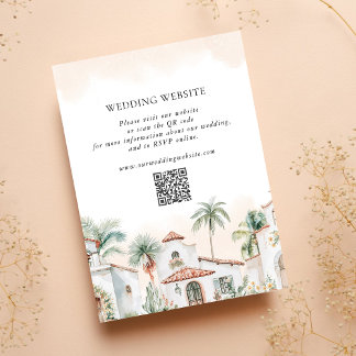 Mexicaanse Droombestemming QR Code Trouwdetails Informatiekaartje