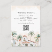 Mexicaanse Droombestemming QR Code Trouwdetails Informatiekaartje (Voorkant)