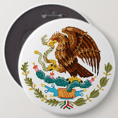 Mexicaanse Eagle Ronde Button 6,0 Cm (Voorkant /achterkant)