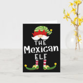 Mexicaanse Elf Groep Kerst Grappig Pajama Party Kaart (Gele Bloem)