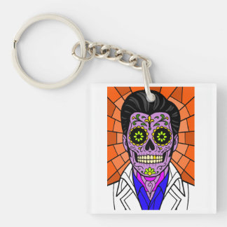 Mexicaanse Elvis Glas-in-lood Sleutelhanger