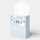 Mexicaanse en Amerikaanse vlaggen en harten bruilo Bedankdoosjes (Geopend)