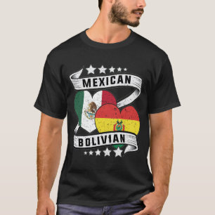 Mexicaanse en Boliviaanse vlag T-shirt