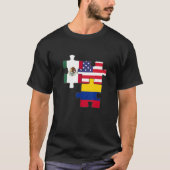 Mexicaanse en Colombiaanse roots plus Amerikaanse T-shirt (Voorkant)