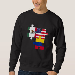 Mexicaanse en Colombiaanse roots plus Amerikaanse Trui