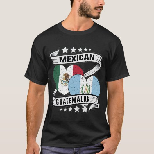 Mexicaanse en Guatemalteekse vlag T-shirt (Voorkant)