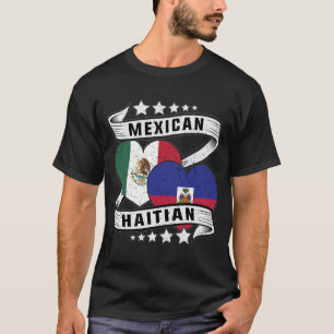 Mexicaanse en Haïtiaanse vlag T-shirt