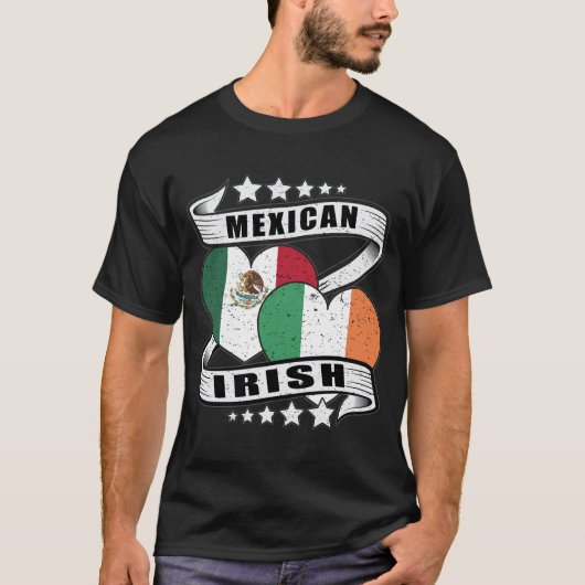 Mexicaanse en Ierse vlag T-shirt (Voorkant)