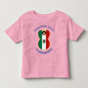 Mexicaanse engel Hanukkah vlag gepersonaliseerd me Kinder Shirts