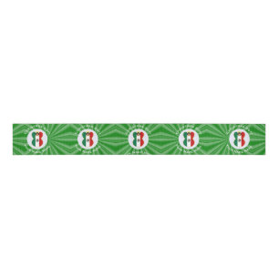 Mexicaanse engel kerst vlag gepersonaliseerd grosgrain lint