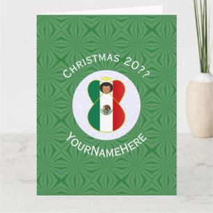 Mexicaanse engel kerst vlag gepersonaliseerd  kaart