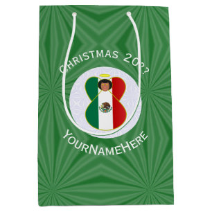 Mexicaanse engel kerst vlag gepersonaliseerd  medium cadeauzakje
