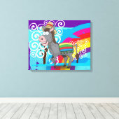 Mexicaanse ezel canvas afdruk (Insitu (Houten vloer))