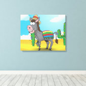 Mexicaanse ezel canvas afdruk (Insitu (Houten vloer))