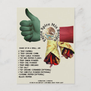 Mexicaanse Fajita Spice Mix Recipe   BRIEFKAART