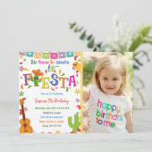 Mexicaanse feestdag uitnodiging met foto (Staand voorkant)