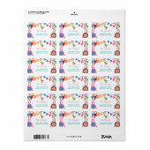 Mexicaanse Fiesta Adresetiketten Fiesta Verjaardag Etiket (Full Sheet)