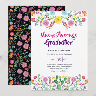 Mexicaanse FIESTA AFSTUDEERUITNODIGING Folk Art Kaart