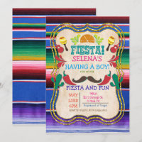 Mexicaanse Fiesta Baby Shower Uitnodiging