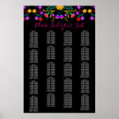 Mexicaanse Fiesta Bloementafel Zitkaarten Poster (Voorkant)