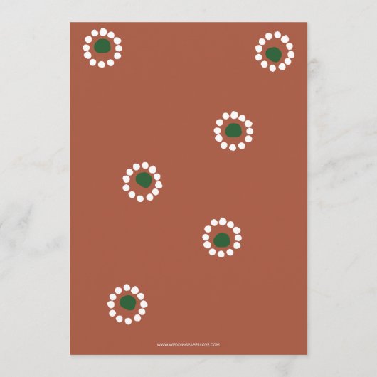 Mexicaanse Fiesta Boho Barro bruiloft Menu (Achterkant)