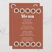 Mexicaanse Fiesta Boho Barro bruiloft Menu (Voorkant / Achterkant)