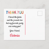 Mexicaanse FIesta Dank je wel Briefkaart (Achterkant)