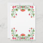 Mexicaanse Fiesta Floral Graduation Party Kaart (Achterkant)