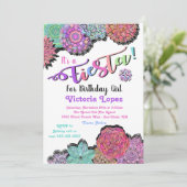 Mexicaanse Fiesta Floral Mandala Verjaardagsfeest Kaart (Staand voorkant)