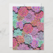 Mexicaanse Fiesta Floral Mandala Verjaardagsfeest Kaart (Achterkant)