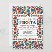 Mexicaanse Fiesta Folk Art Bloemen Borduurwerk Ver Kaart (Voorkant)