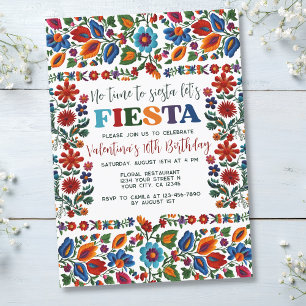 Mexicaanse Fiesta Folk Art Bloemen Borduurwerk Ver Kaart