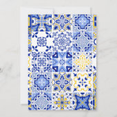 Mexicaanse Fiesta Folkart Bloemen Bruiloft Kaart (Achterkant)