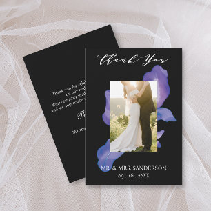 Mexicaanse Fiesta Foto Bruiloft Zwart Dank u Kaart