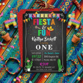 Mexicaanse Fiesta & Fun 1e Verjaardagsuitnodiging Kaart