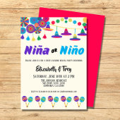 Mexicaanse Fiesta Geslacht onthullen Niña of Niño Kaart