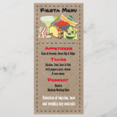 Mexicaanse Fiesta menu items faux kraft papier (Voorkant)