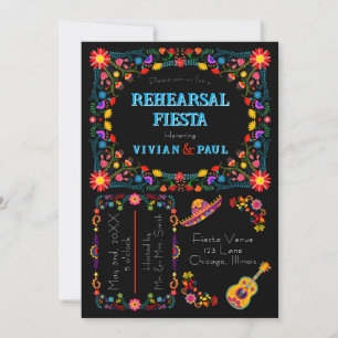 Mexicaanse Fiesta Oefenavond Dinersuitnodiging Kaart