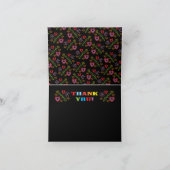 Mexicaanse Fiesta Papel Picado bedankkaartjes Bedankkaart (Binnen)