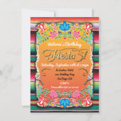 Mexicaanse Fiesta Party Gold Glitter Kaart (Voorkant)