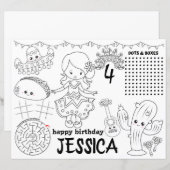 Mexicaanse fiesta placemats, Fiesta verjaardagsfee (Voorkant / Achterkant)